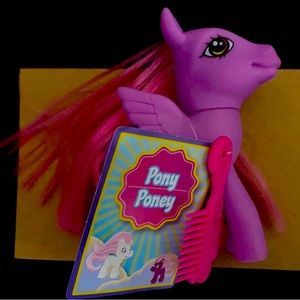 Purple Pony Pegasus w/hair comb